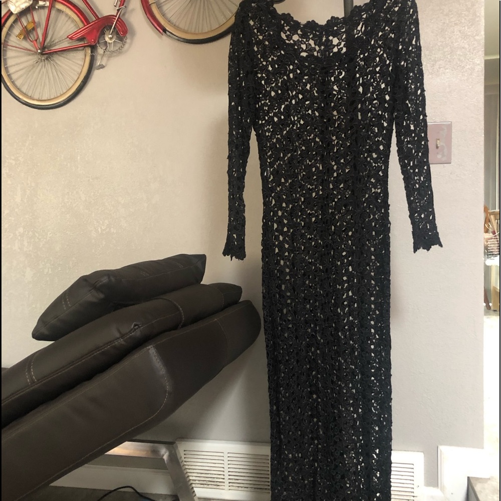 Gorgeous DOLCE&GABBANA Floor Dress/2/Italy/Embroidery/Black/Not Doubled